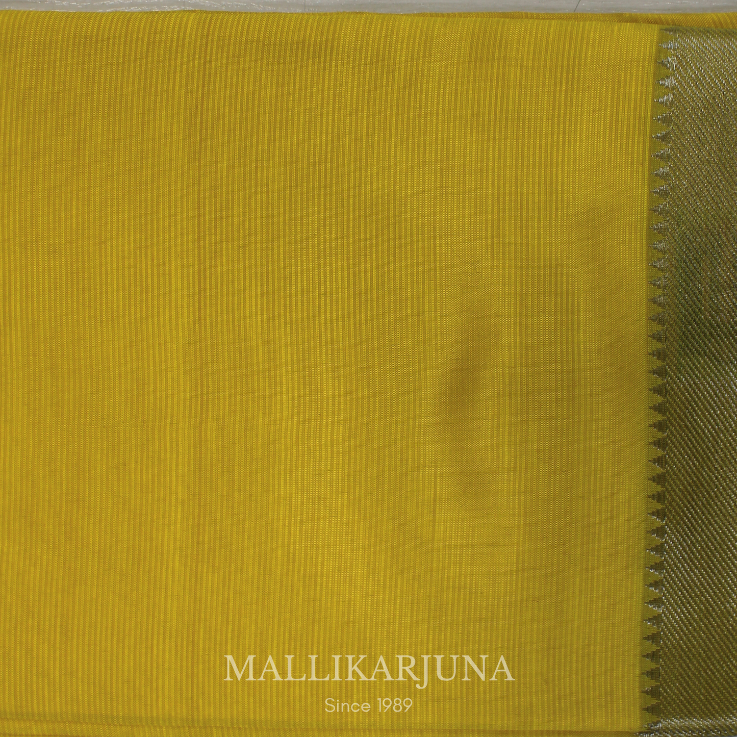 D105 Lemon Yellow Mangalagiri Saree