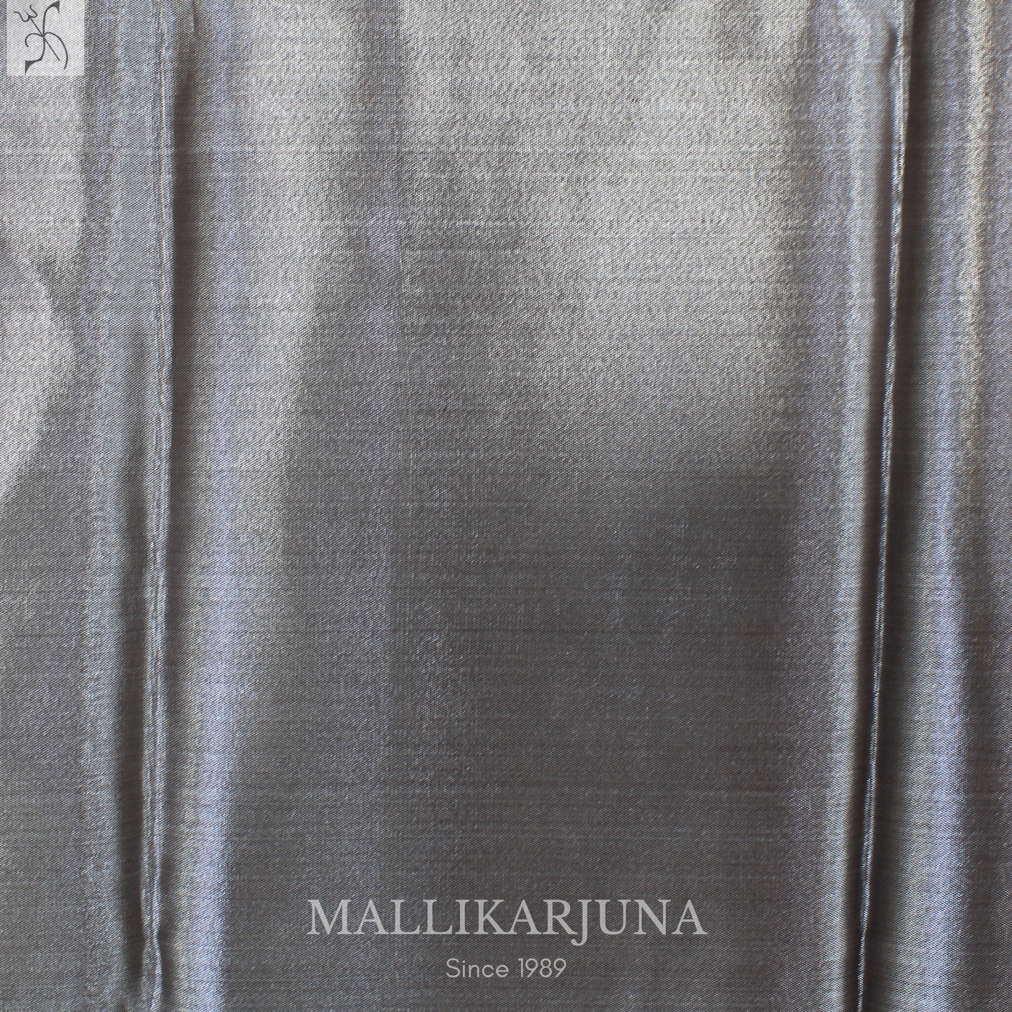 M133 Semi Kanjivaram Tissue Grey(double Shaded) Pattu Pavada