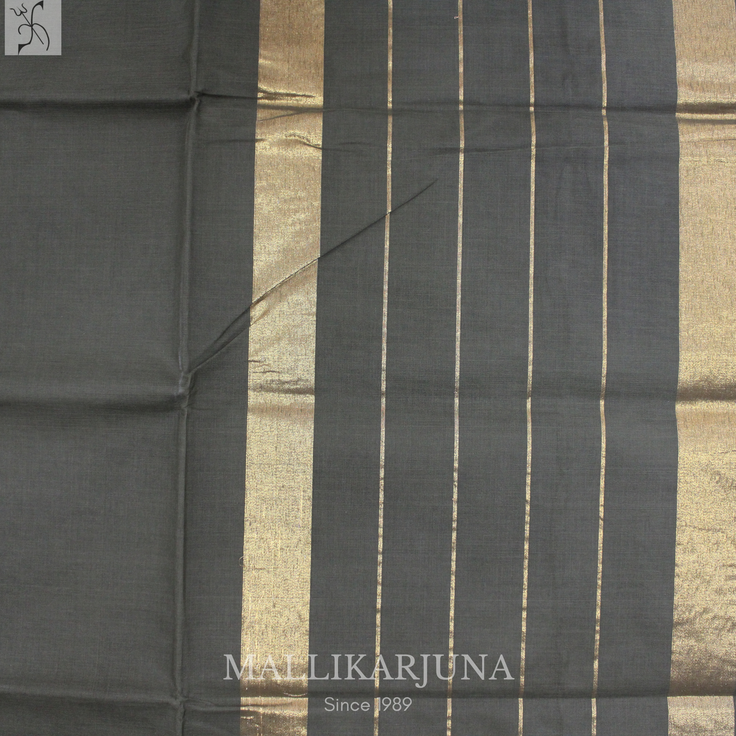 C55. Pure Bottle Green Plain Venkatagiri Cotton Saree