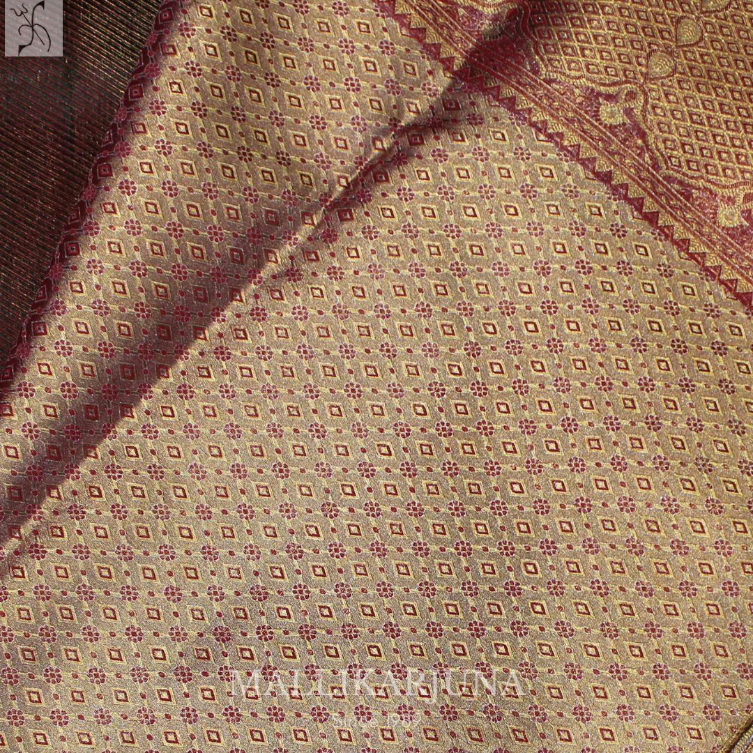 A03.Pure Tissue Gold Meenakari kanjivaram Silk Saree