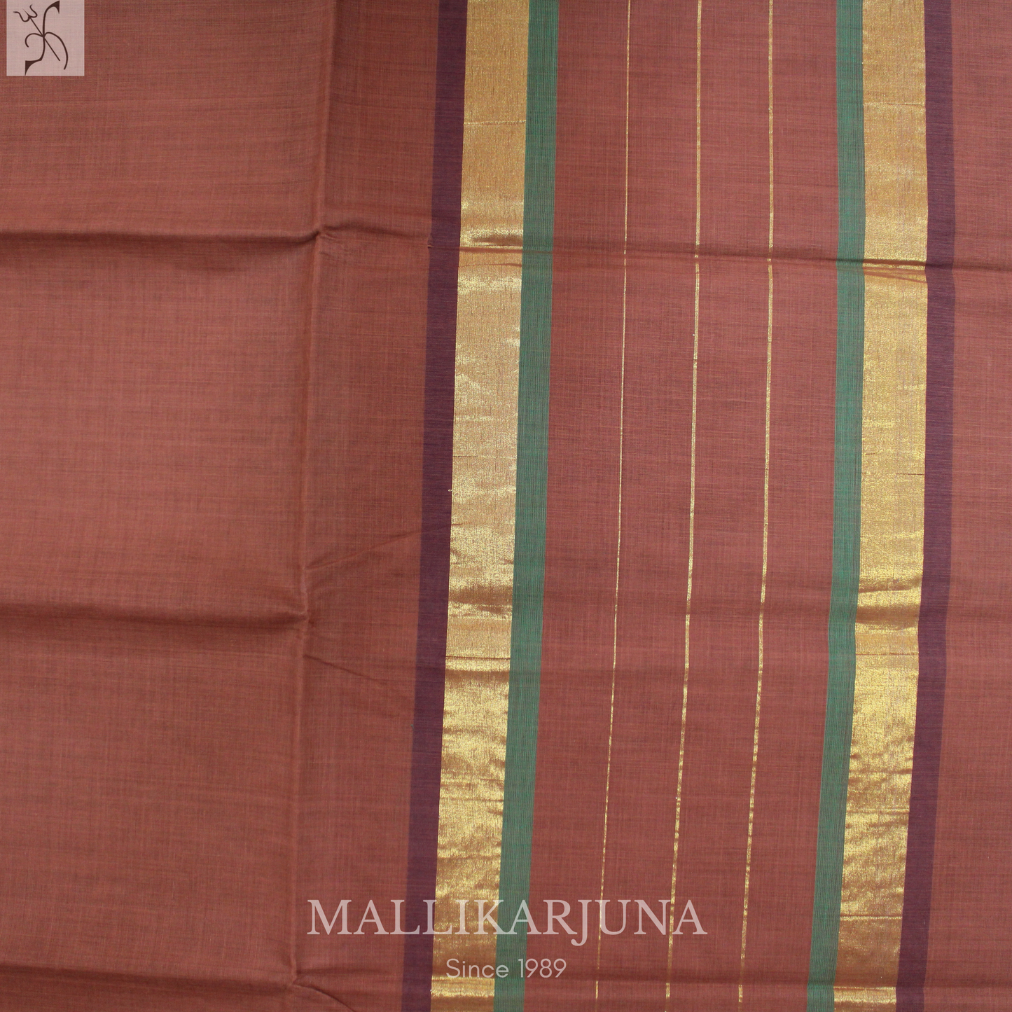 C62. Pure Brown Plain Venkatagiri Cotton Saree