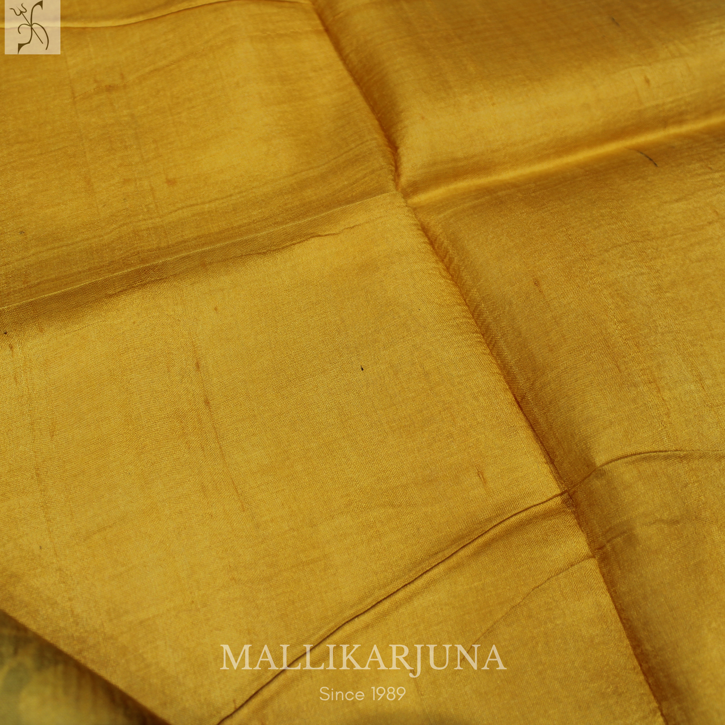 B36.Pure Yellow Tussar Silk Saree