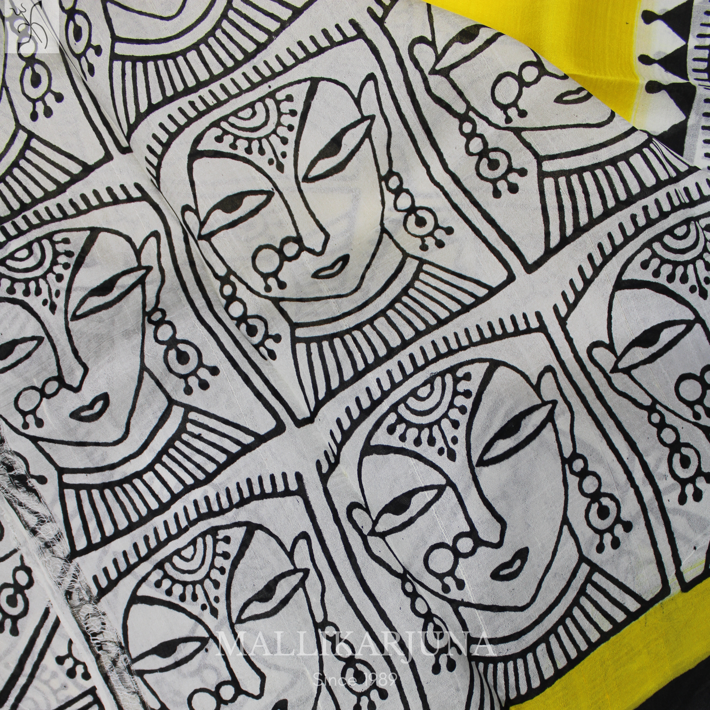 B37.Pure Yellow Tussar Silk Saree