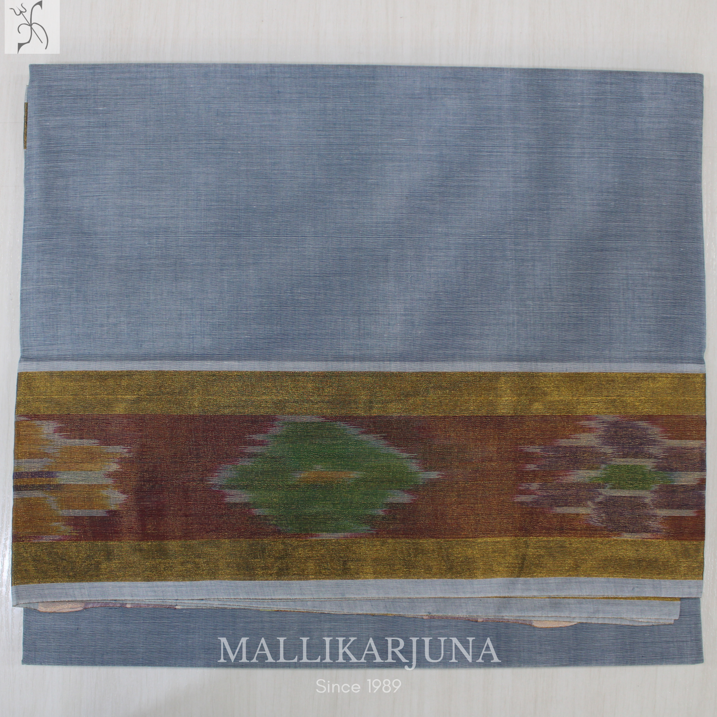 C71. Pure Sky Blue Plain Venkatagiri Cotton Saree