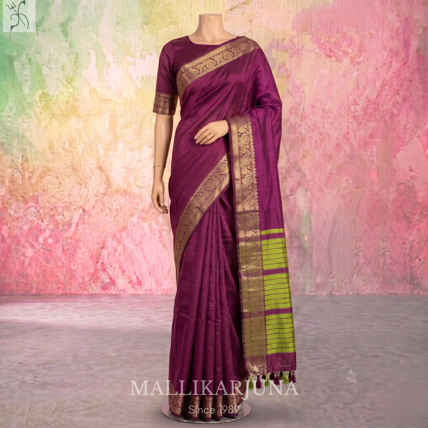 D110  Gajari Mangalagiri Saree