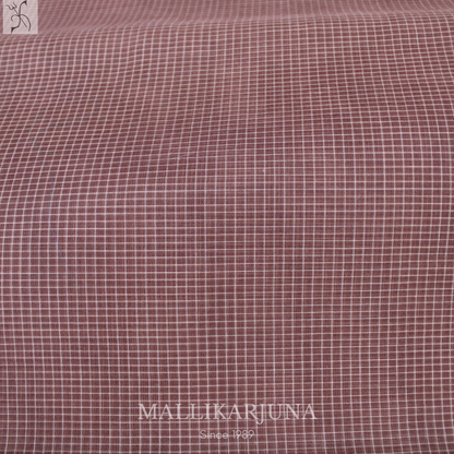 C75. Pure Bottle Green Checks Venkatagiri Cotton Saree