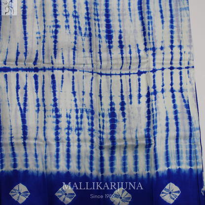 B46.Pure White Tussar Silk Saree
