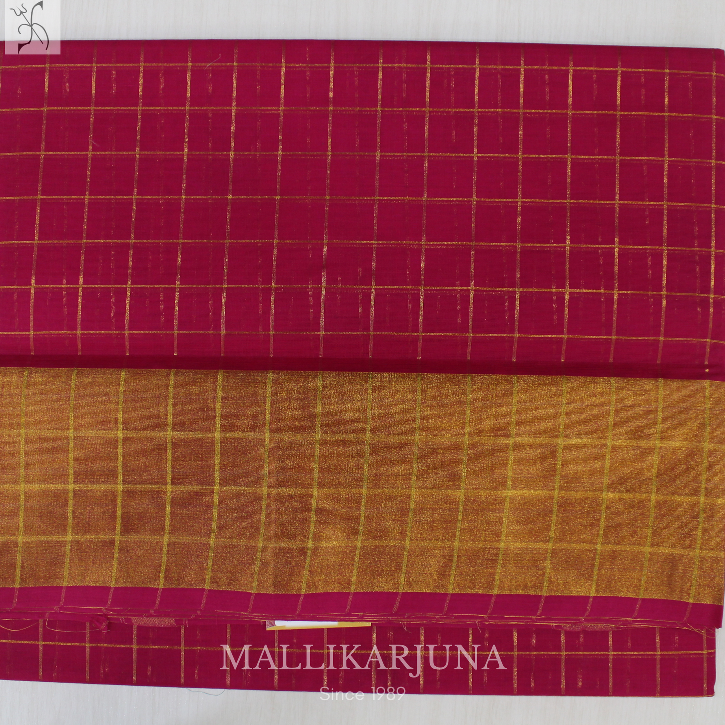 C79. Pure Pink Checks Venkatagiri Cotton Saree