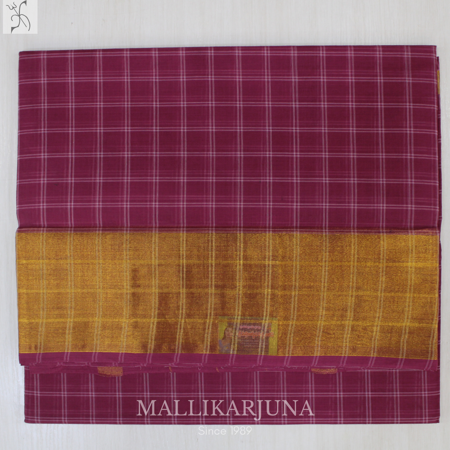 C82.Pure Pink Checks Venkatagiri Cotton Saree