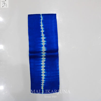 B48.Pure Blue Tussar Silk Saree