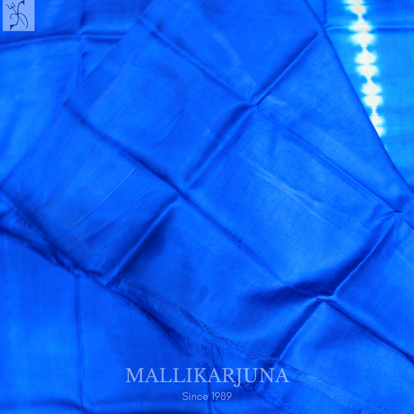 B48.Pure Blue Tussar Silk Saree
