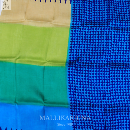 B51.Pure Multi Tussar Silk Saree