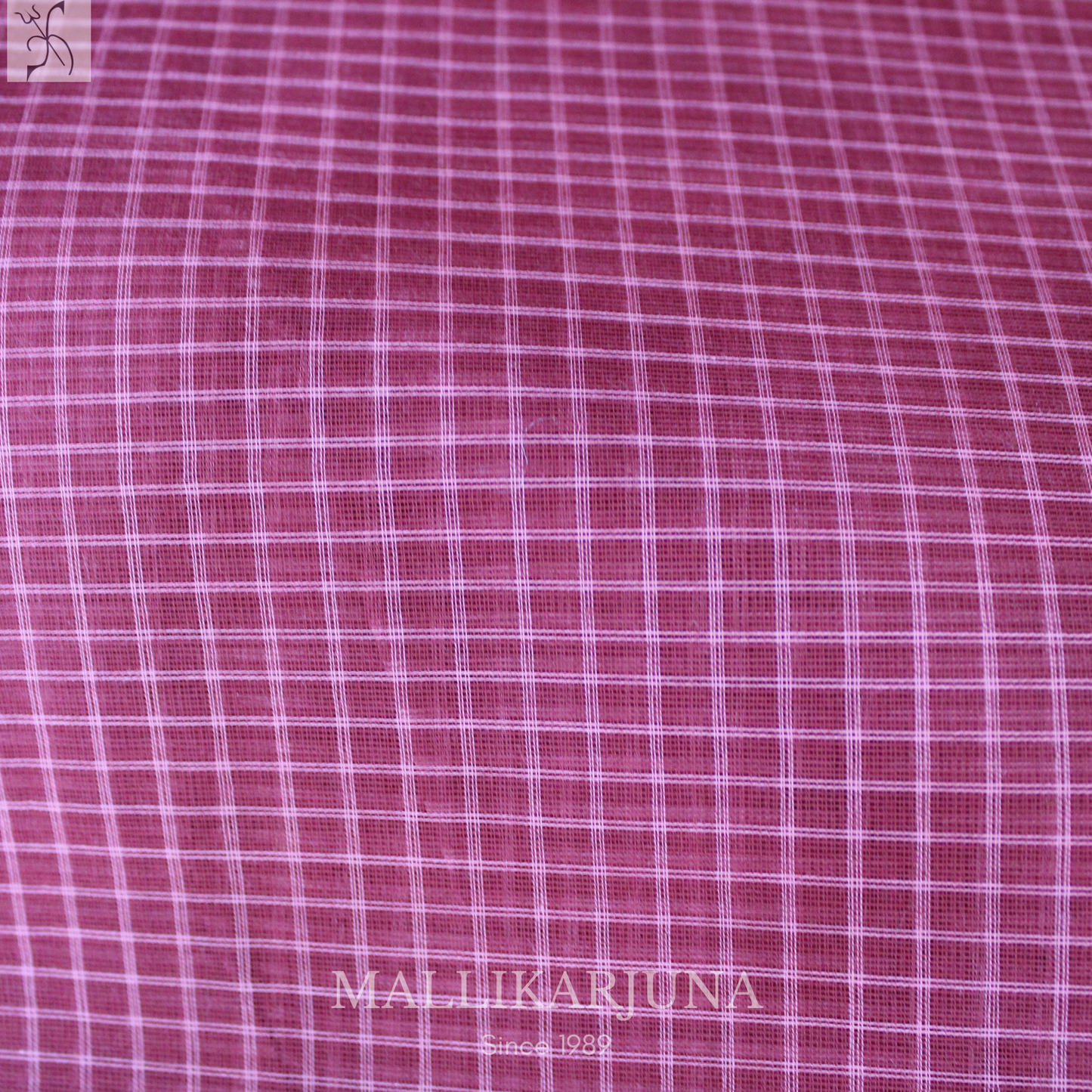 C87. Pure Maroon red Checks Venkatagiri Cotton Saree