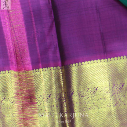 A11.pure Green Kanjivaram Butta silk saree