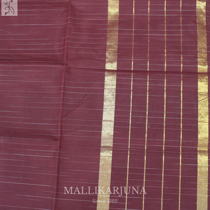 C88. Pure Brown Checks Venkatagiri Cotton Saree