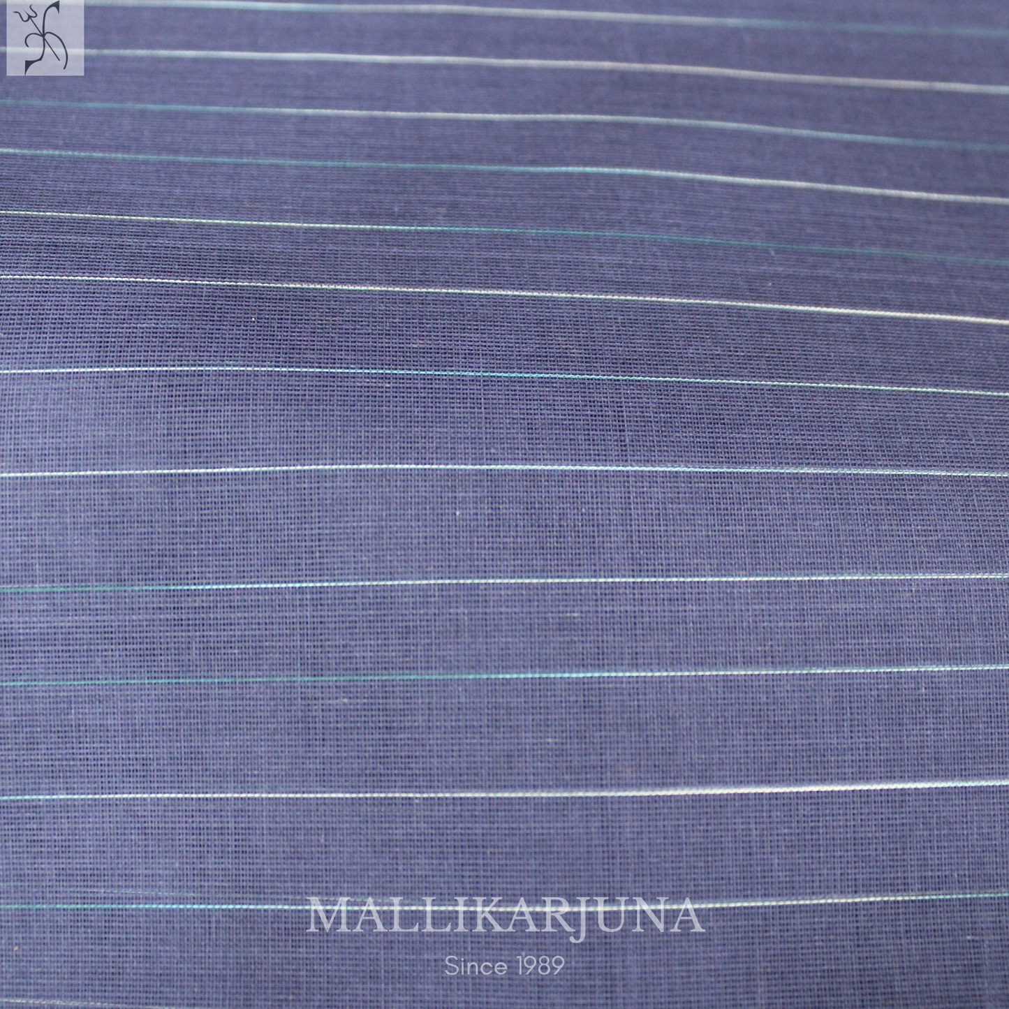 C89. Pure Ink Blue Checks Venkatagiri Cotton Saree