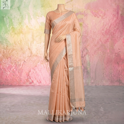 D116  Cream Mangalagiri Saree