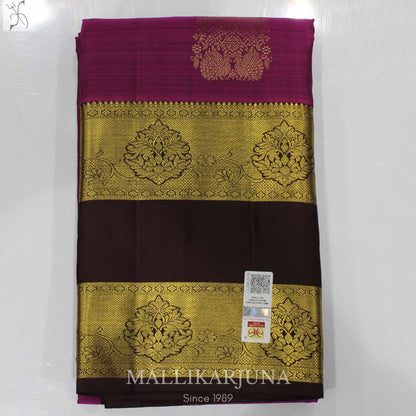 A13.Pure Purple Kanjivaram Butta silk saree