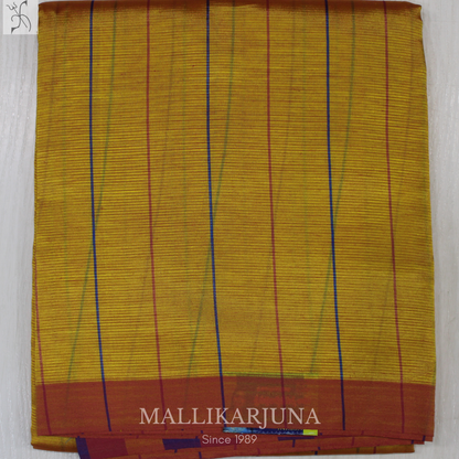 D103  Yellow Mangalagiri Saree