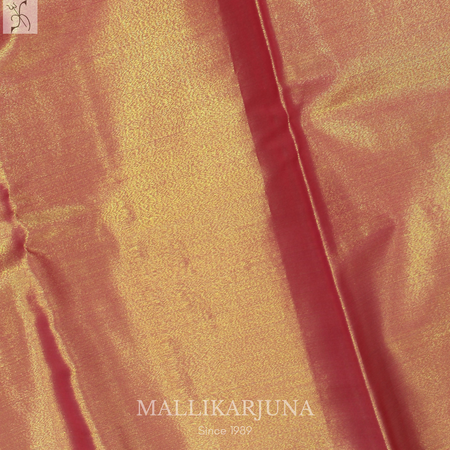 M129 Semi Kanjivaram Tissue Baby Pink Pattu Pavada