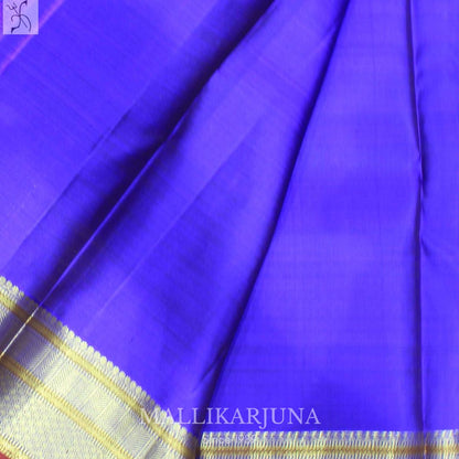 A15.pure Blue Kanjivaram Butta silk saree
