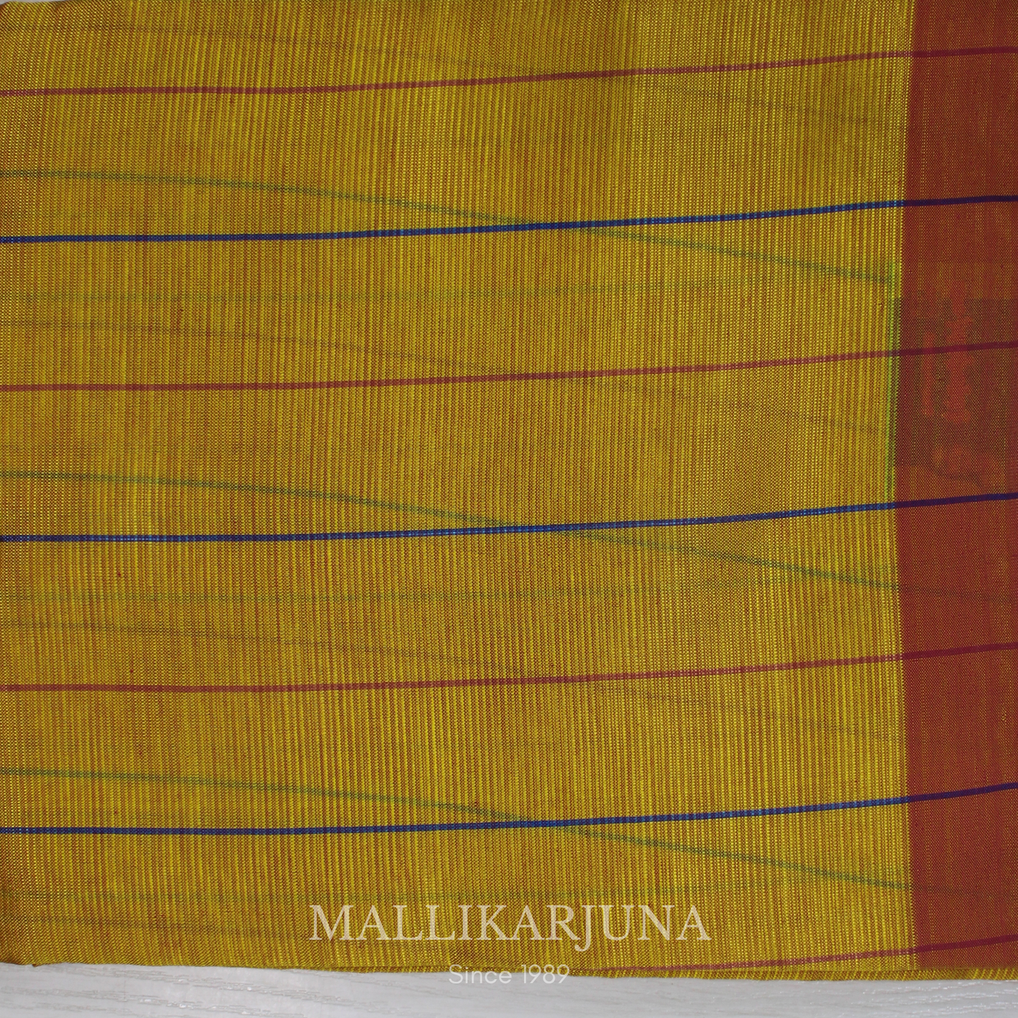 D103  Yellow Mangalagiri Saree