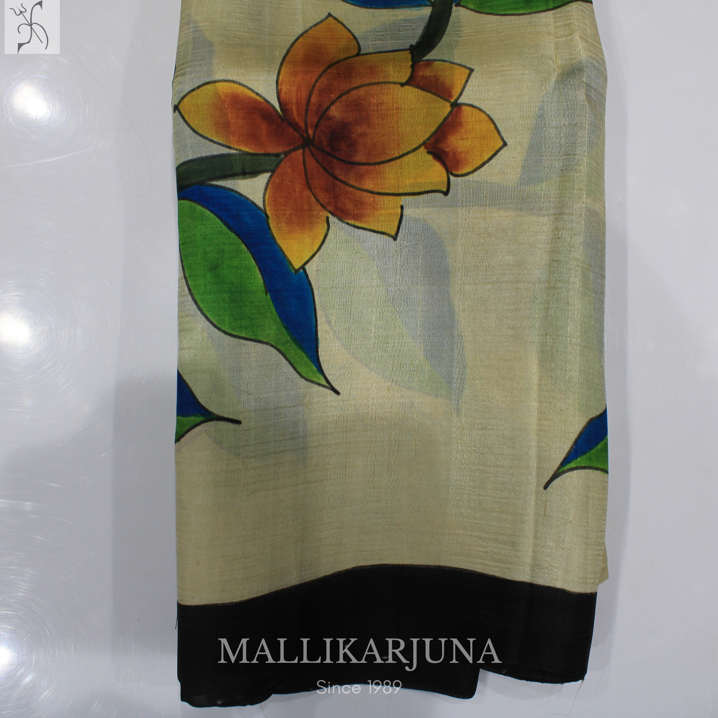 B21. Pure Cream Tussar Silk Saree