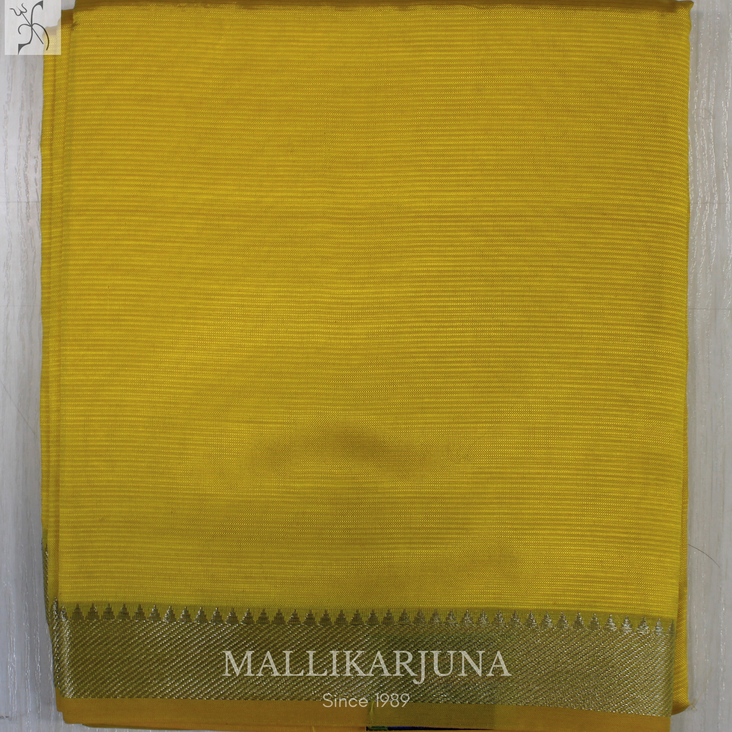 D105  Lemon Yellow Mangalagiri Saree