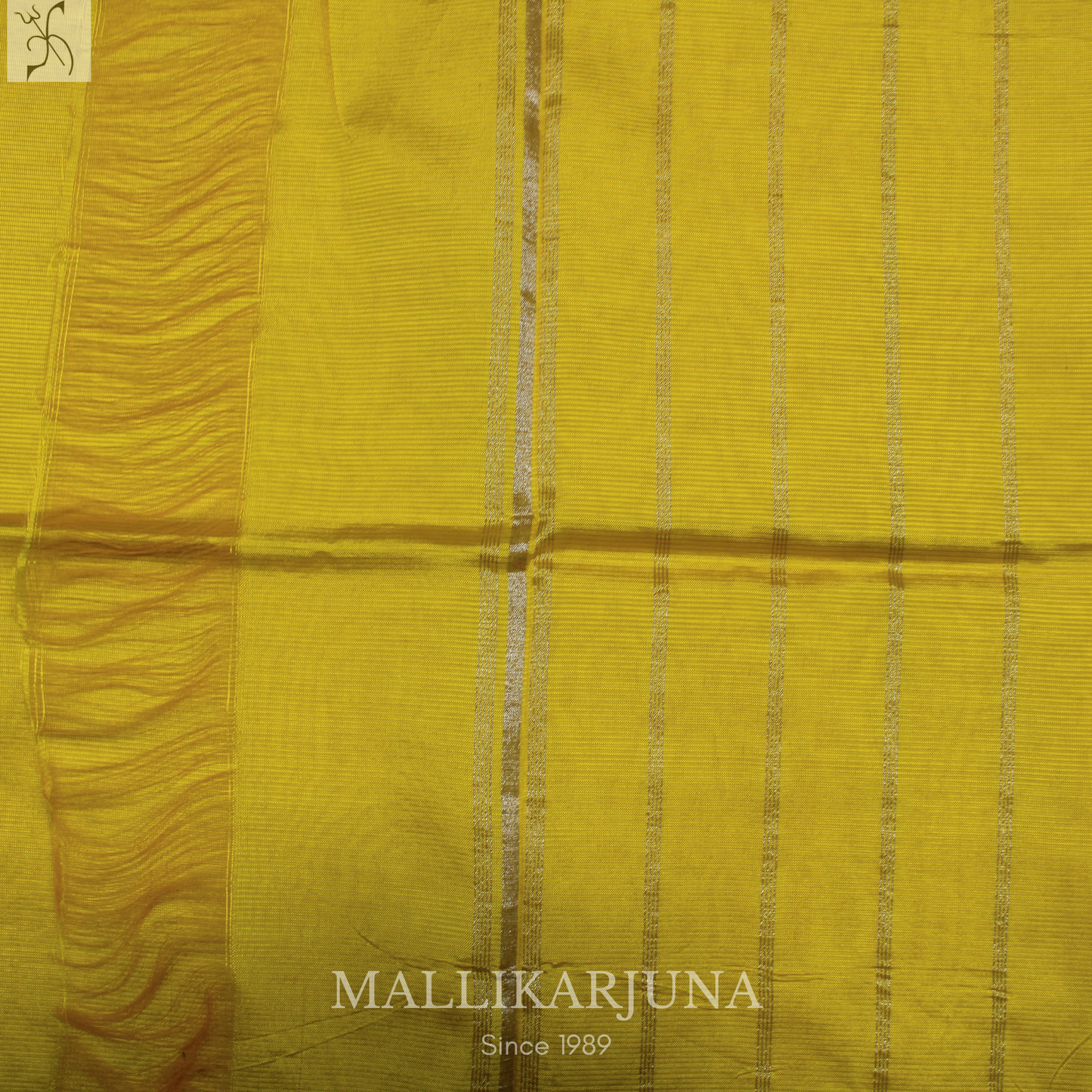 D105  Lemon Yellow Mangalagiri Saree