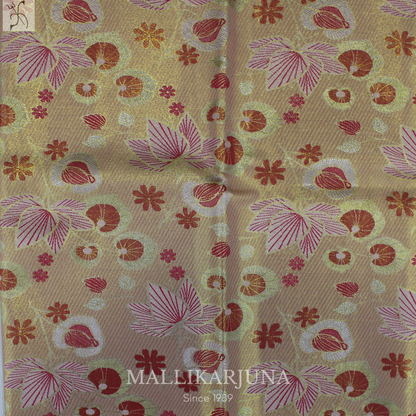 M132 Semi Kanjivaram Tissue Yellow Pattu Pavada