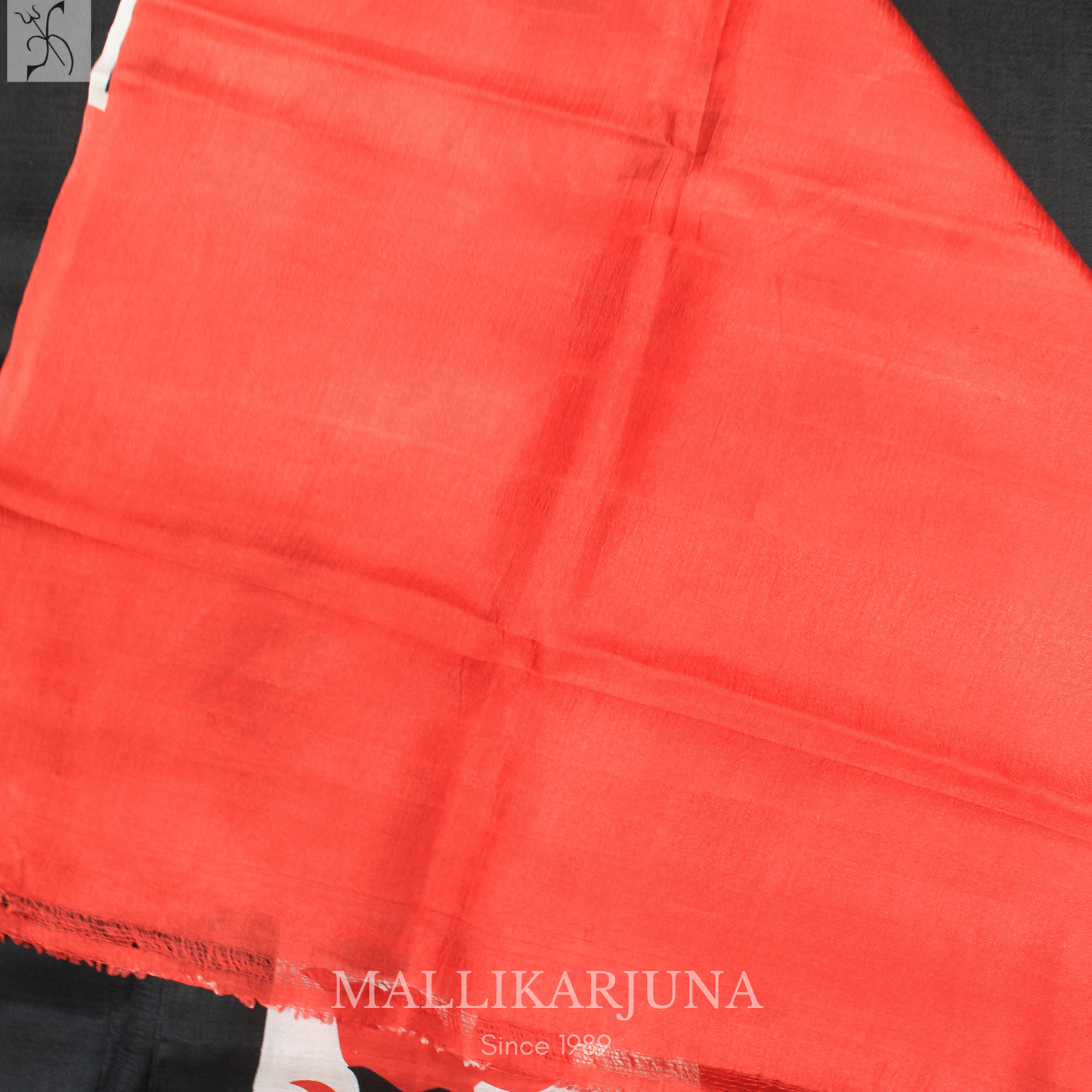 B22.Pure Black Tussar Silk Saree