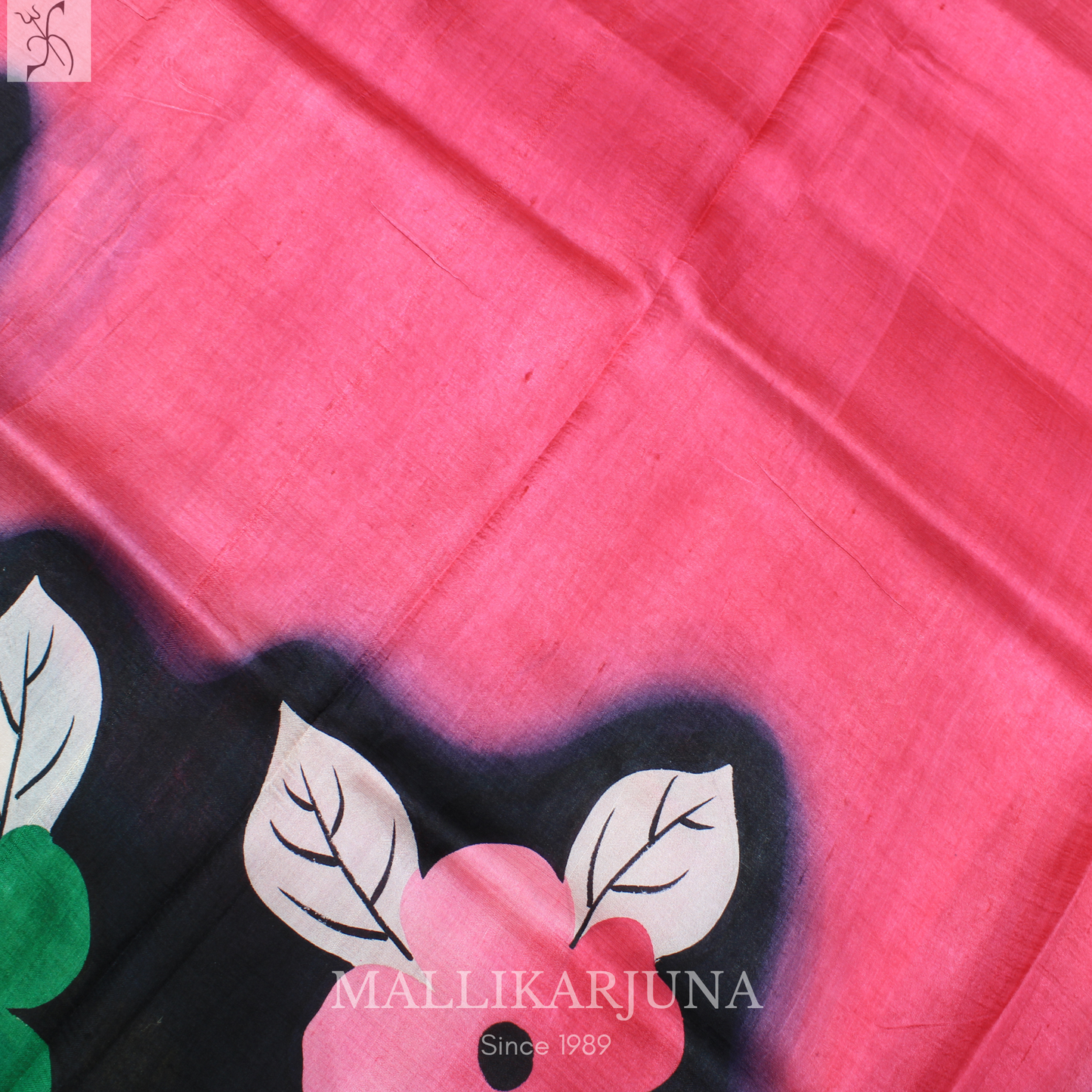 B23.Pure Pink Tussar Silk Saree
