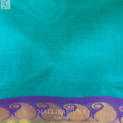 C53. Pure Rama Green Plain Venkatagiri Cotton Saree