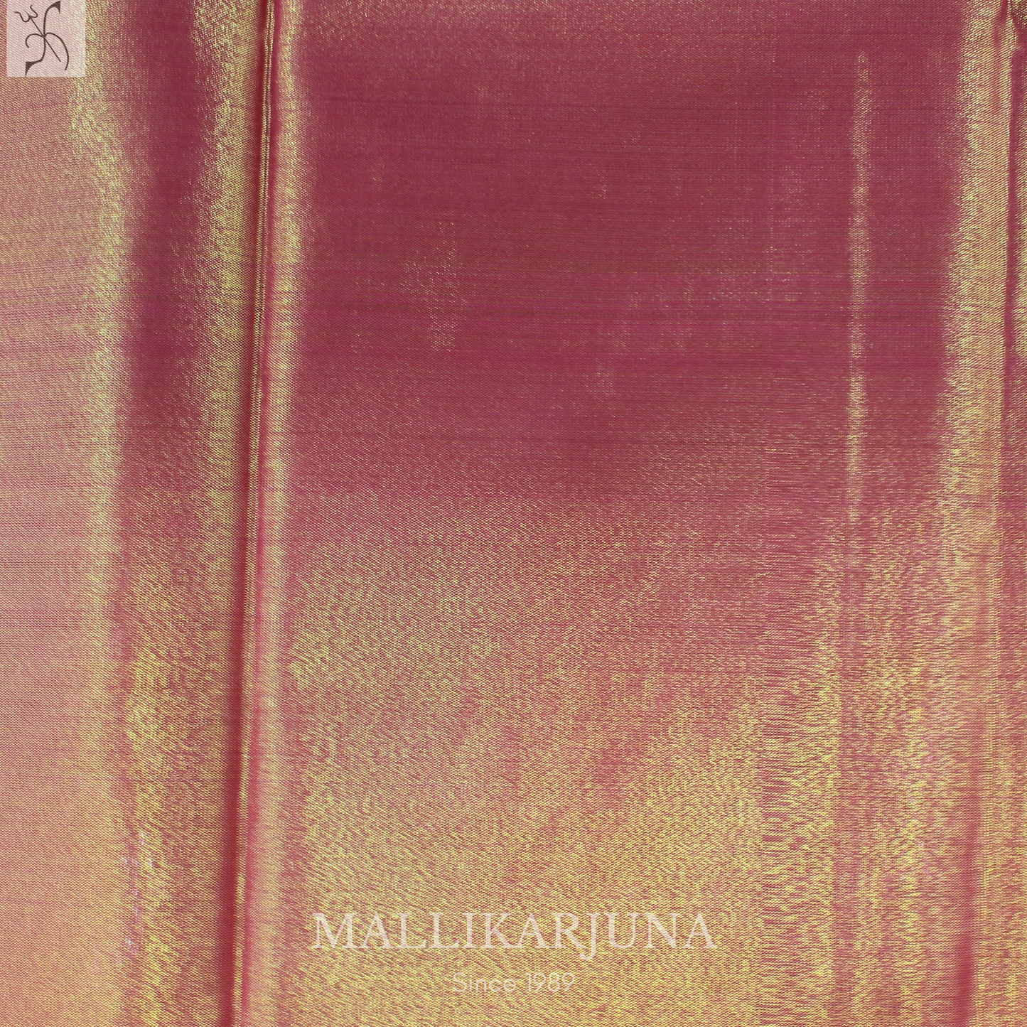 M134 Semi Kanjivaram Tissue Pink Pattu Pavada