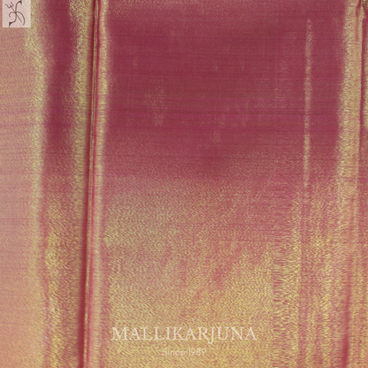 M134 Semi Kanjivaram Tissue Pink Pattu Pavada