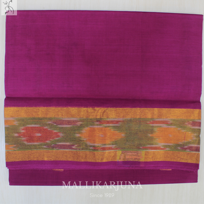C52. Pure Pink Plain Venkatagiri Cotton Saree