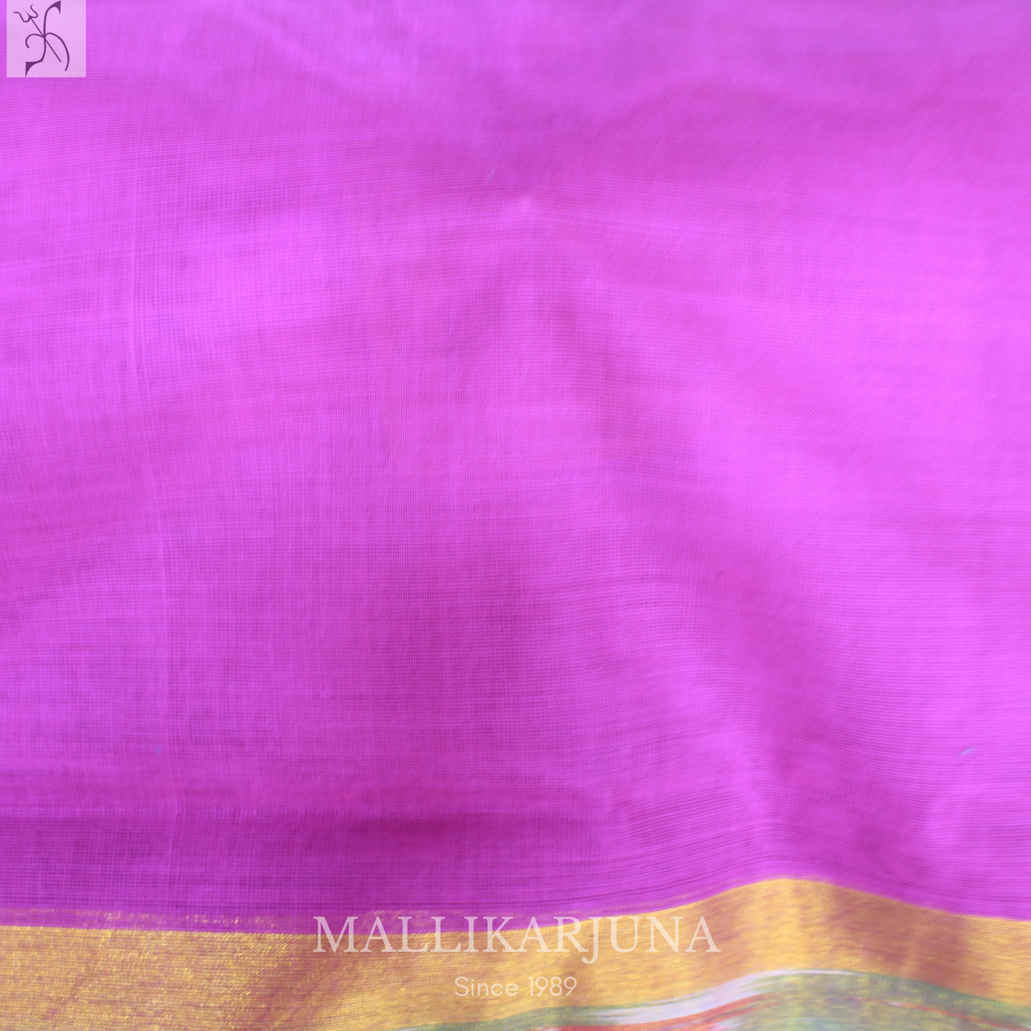 C52. Pure Pink Plain Venkatagiri Cotton Saree