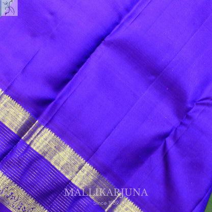 A20.Pure Blue/Green Kanjivaram Butta silk saree