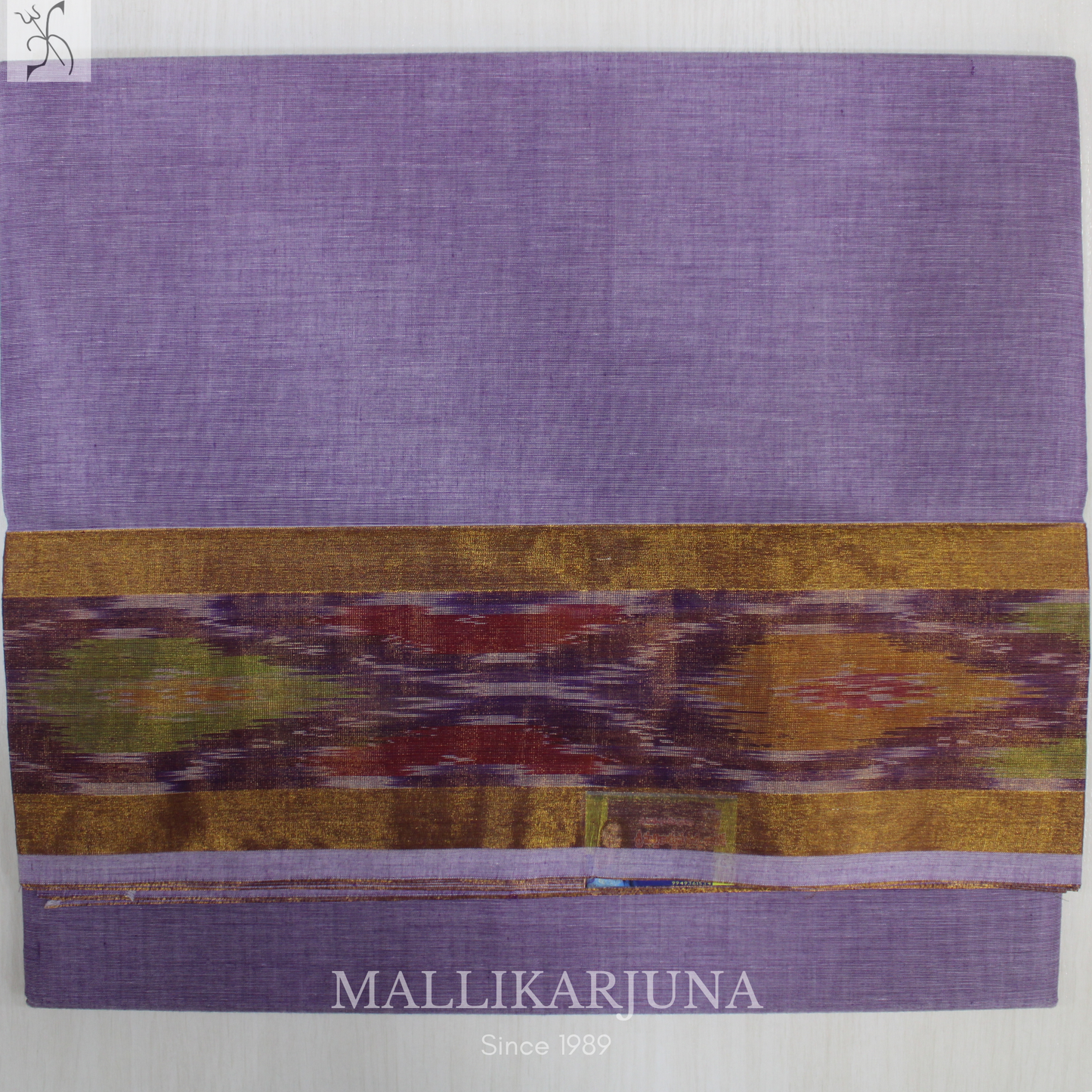 C54. Pure Lavender Plain Venkatagiri Cotton Saree