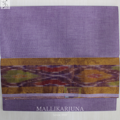 C54. Pure Lavender Plain Venkatagiri Cotton Saree