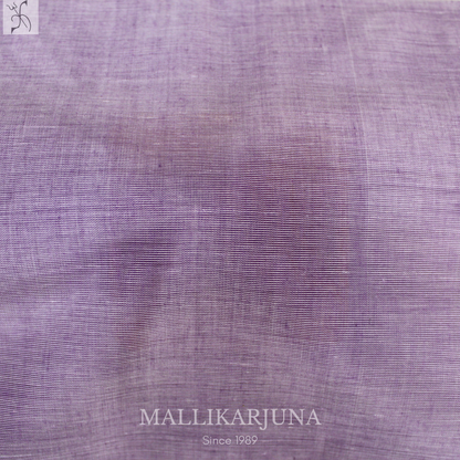 C54. Pure Lavender Plain Venkatagiri Cotton Saree