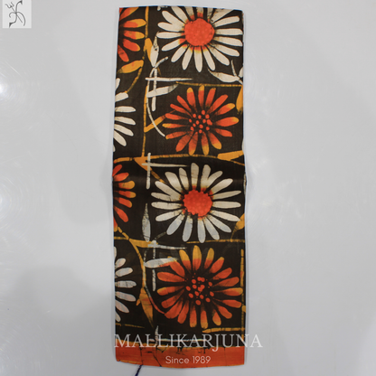 B26. Pure Brown/White (half & half )Tussar Silk Saree