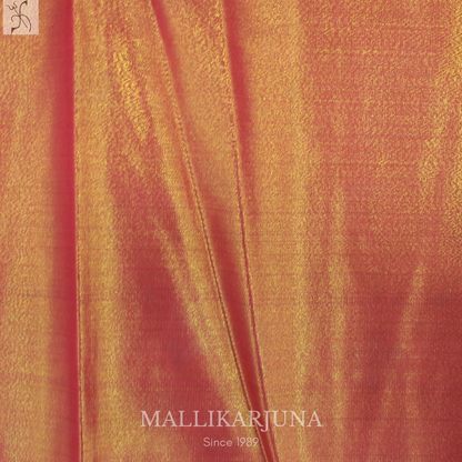M137 Semi Kanjivaram Tissue Sky blue Pattu Pavada