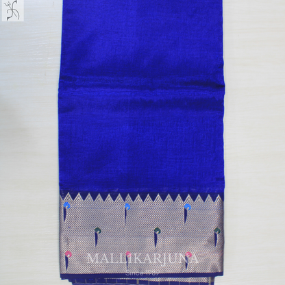 D111  Blue Mangalagiri Saree