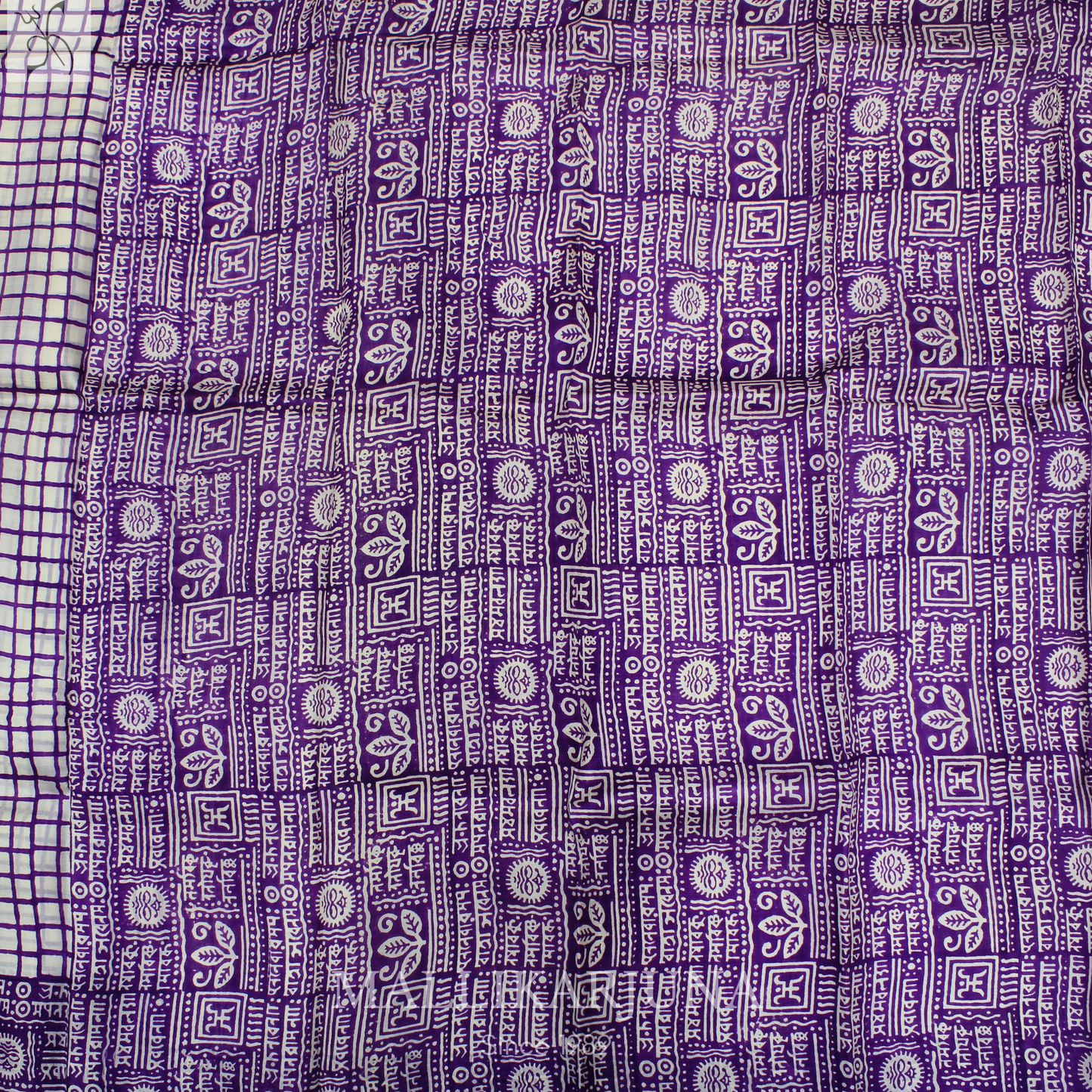 B27. Pure White checks Tussar Silk Saree