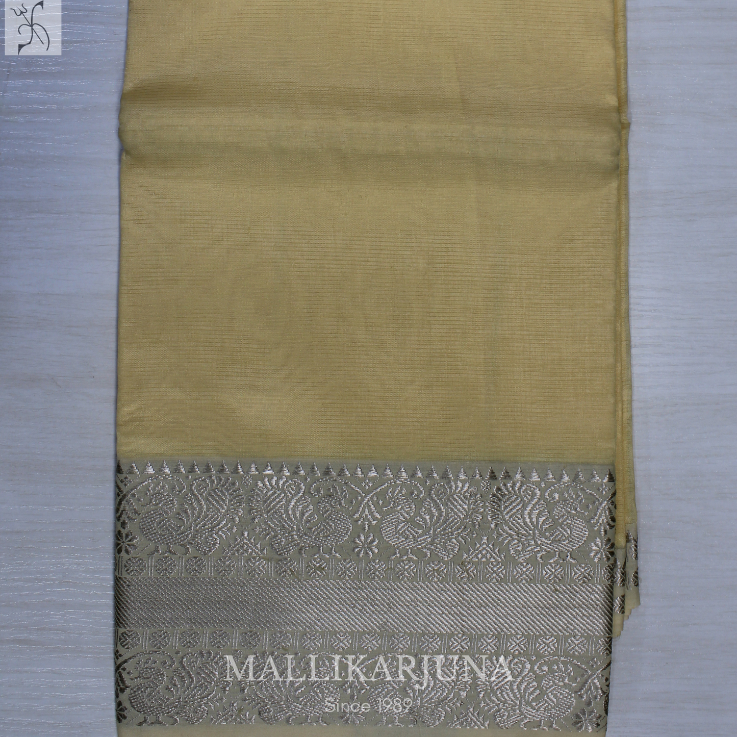 D113  Biscuit Color Mangalagiri Saree