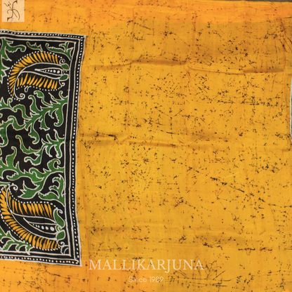 B28. Pure Yellow Tussar Silk Saree