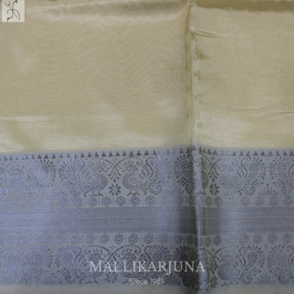 D113  Biscuit Color Mangalagiri Saree