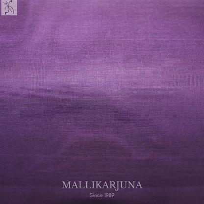C59. Pure Violet Plain Venkatagiri Cotton Saree