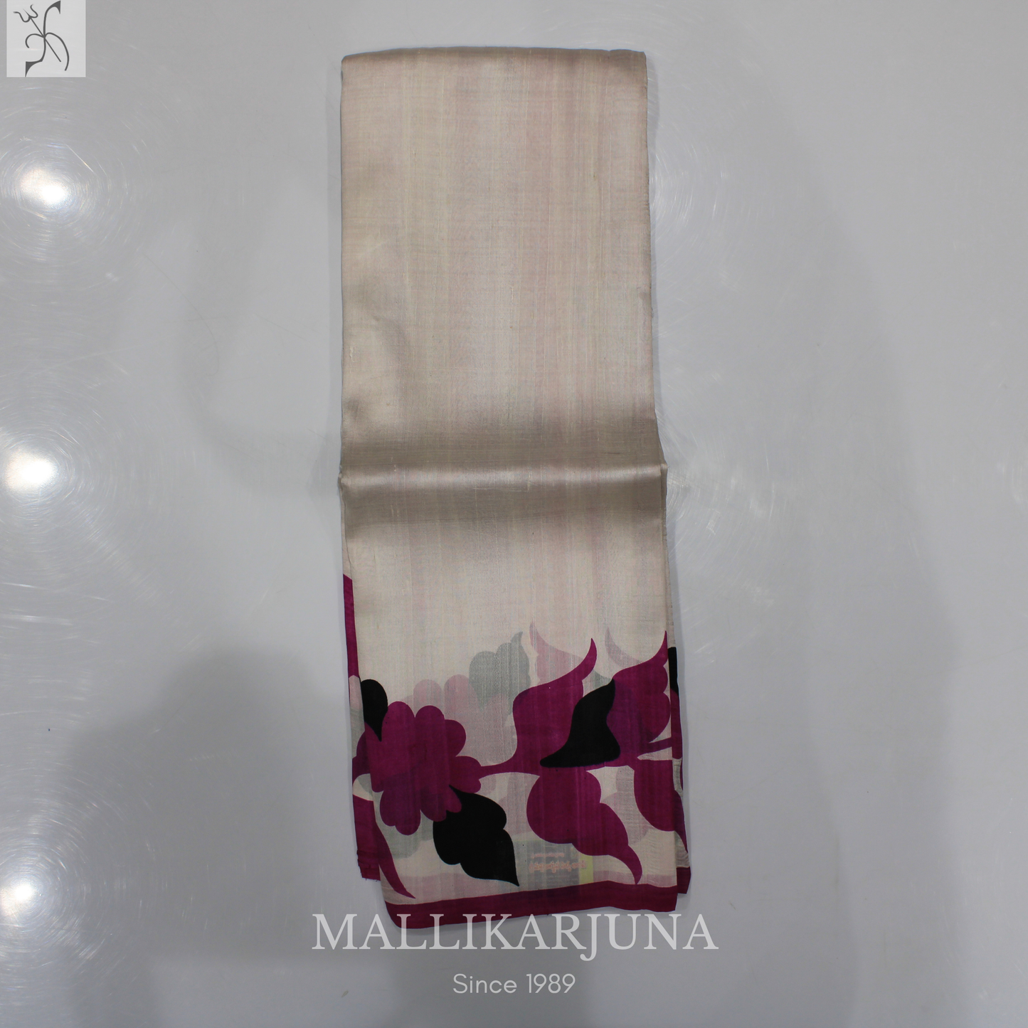 B30.Pure White Tussar Silk Saree